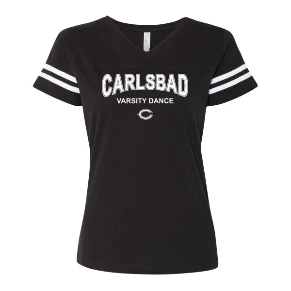 Women's - 2 Stripe V-Neck Jersey Tee Thumbnail