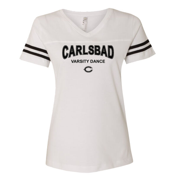 Women's - 2 Stripe V-Neck Jersey Tee Thumbnail