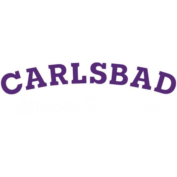 Carlsbad Lancer Dancers Script PurpWhite Thumbnail