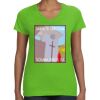Women's V-Neck Fine Jersey Tee Thumbnail